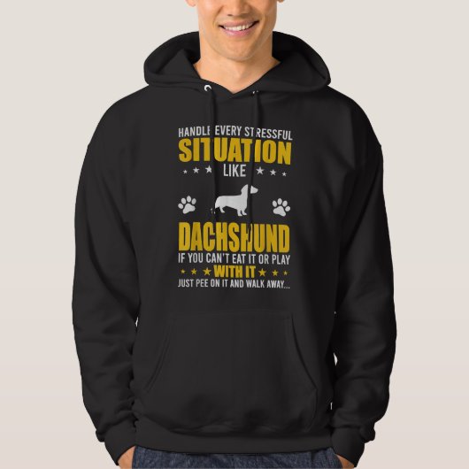 Umgang mit Stressful Situation Dackel Hunde Liebha Hoodie (Vorderseite)