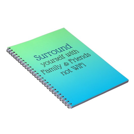 Umgeben Sie sich die Botschaft von Good Vibes Notizblock (Rechte Seite)