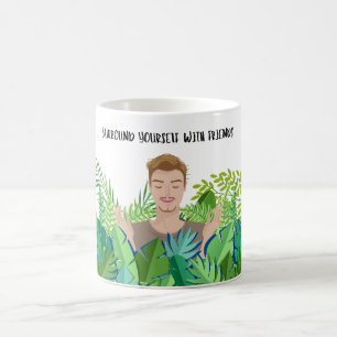 Umgeben Sie sich mit der Tasse der Pflanze