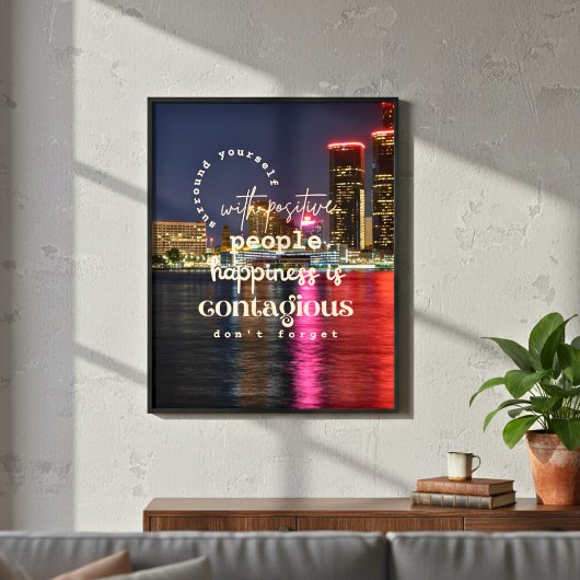 Umgeben Sie sich mit Motivierend Positivität Poster