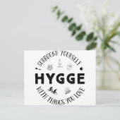 Umgeben Sie sich w. Hygge (B&W) Postkarte (Stehend Vorderseite)