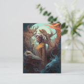 Umgeben von Alien Monsters Surreal Art Postkarte (Stehend Vorderseite)