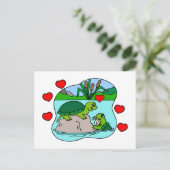 Umgeben von der Liebe Turtle Postkarte (Stehend Vorderseite)