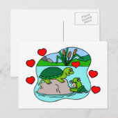 Umgeben von der Liebe Turtle Postkarte (Vorne/Hinten)
