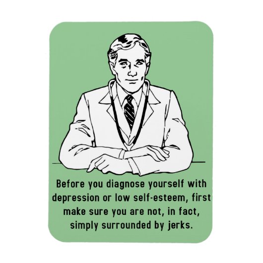 Umgeben von Jerks Funny Premium Magnet (Vertikal)