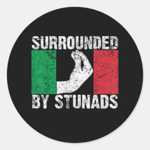 Umgeben von Stunads Runder Aufkleber