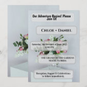 Umgebungs-Bokeh-Lichter Moderne Weingläser Formal Einladung (Vorne/Hinten)