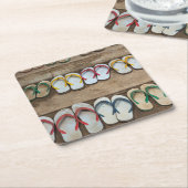 Umgedreht Flop-Sandeln Rechteckiger Pappuntersetzer (angewinkelt)