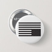 Umgedrehte amerikanische Flagge im Schwarzen Button (Vorne & Hinten)