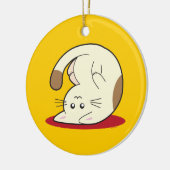 Umgedrehte Katze Keramik Ornament (Links)