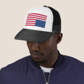 Umgedrehte USA-Flagge (Bedrängnis-Signal) Truckerkappe (Beispiel)