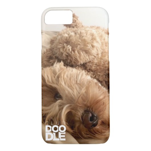 Umgedrehter goldendoodle clubdoodle iPhone 7 Fall! Case-Mate iPhone Hülle (Rückseite)