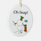 Umgedrehter Schneemann Keramik Ornament (Rechts)