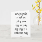 Umgedrehter Text-ärgerliche Karte (Gelbe Blume)