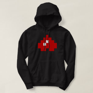 Umgedrehtes 8 Bit-Pixel-Herz Hoodie