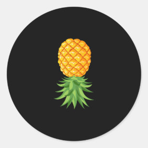 Umgedrehtes Ananas-Kreuzfahrtsgeschenk für Paar Ih Runder Aufkleber