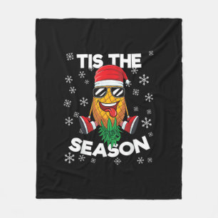 Umgedrehtes Ananas-Weihnachtsmann-Tis-Saison-Weihn Fleecedecke