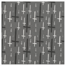 umgedrehtes graues Kreuz auf der Unterseite schwar