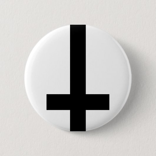 Umgedrehtes Kreuz Button (Vorderseite)