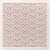 Umgedrehtes Lavendelmuster Glasuntersetzer (Vorderseite)