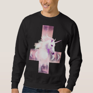 Umgedrehtes QuerEinhorn-Sweatshirt Sweatshirt