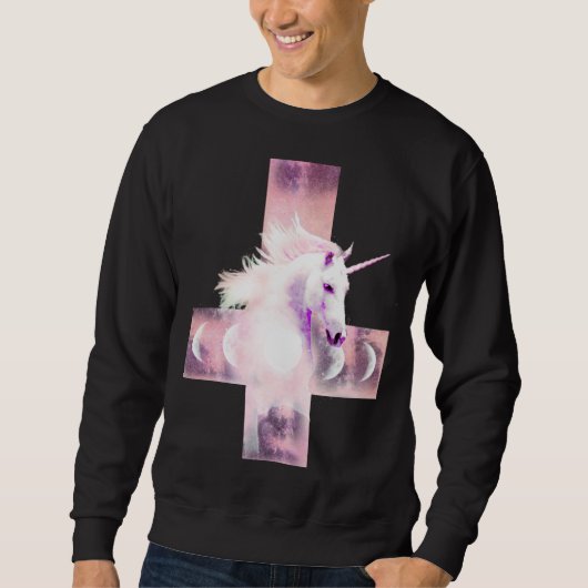 Umgedrehtes QuerEinhorn-Sweatshirt Sweatshirt (Vorderseite)