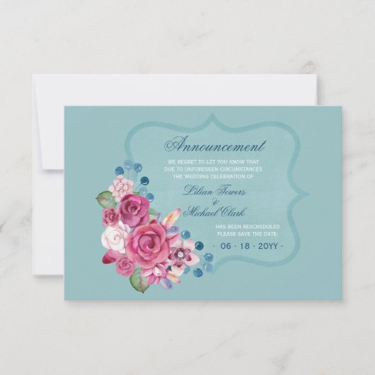 Umgefahrene Announcement Card Ankündigung (Vorderseite)