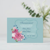 Umgefahrene Announcement Card Ankündigung (Stehend Vorderseite)