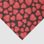 umgefallenes rotes Herzen Muster Seidenpapier (Detail)