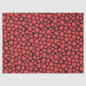 umgefallenes rotes Herzen Muster Seidenpapier (Vorderseite)