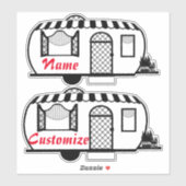 Umgehender Caravan Trailer Thunder_Cove Aufkleber (Blatt)