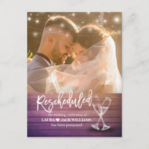 Umgekehrte Hochzeitverlängerung Ankündigungspostkarte