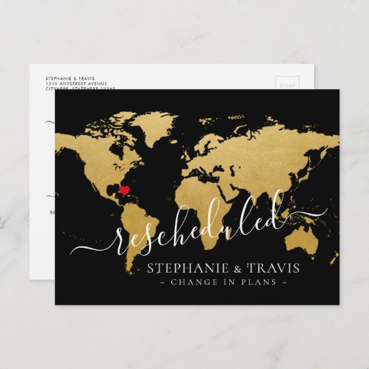 Umgekehrte Karte für die verzögerte Hochzeit in Ur (Vorne/Hinten)