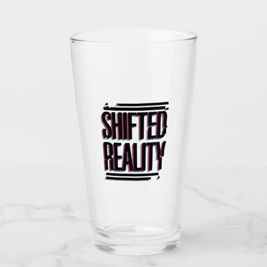 Umgekehrte Realität - Glitch in der Zeitachse Glas (Vorderseite)