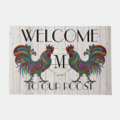 Umgekehrte Rooster-Begrüßungstüre Fußmatte (Vorderseite)