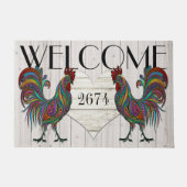 Umgekehrte Rooster-Begrüßungstüre Fußmatte (Vorderseite)