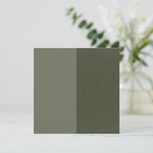 Umgekehrte Split Moss Green Flat Danke Karte (Stehend Vorderseite)