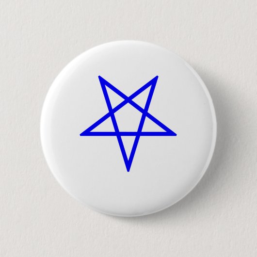 Umgekehrter blauer Pentagram Button (Vorderseite)