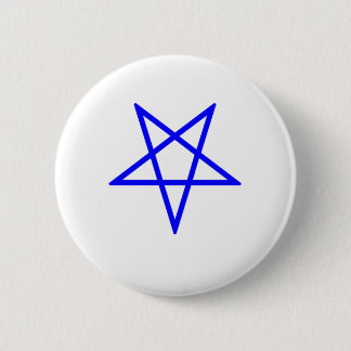 Umgekehrter blauer Pentagram Button