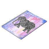 Umgekehrter Elefant auf Aquarell Notizblock (Linke Seite)