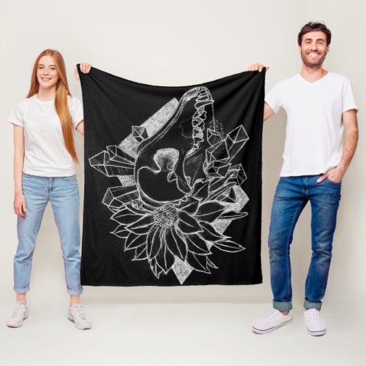 Umgekehrter Kristallkoyote  Fleecedecke (Beispiel)