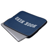 Umgekehrter Nerd im Stil eines Buches mit bearbeit Laptopschutzhülle (Vorne Knopf)