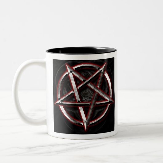 Umgekehrter Pentagram Zweifarbige Tasse (Links)