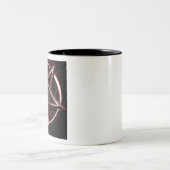 Umgekehrter Pentagram Zweifarbige Tasse (Mittel)