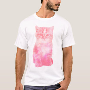 Umgekehrter Querpastellkatzen-T - Shirt