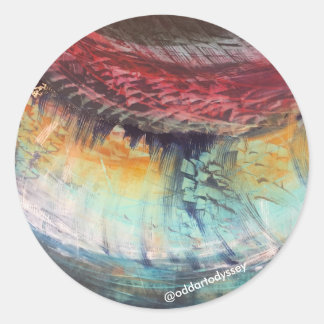 Umgekehrter Regenbogen-Aufkleber Runder Aufkleber