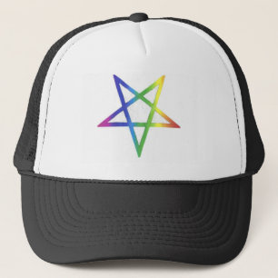 Umgekehrter Regenbogen Pentagramhut Truckerkappe