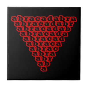 Umgekehrtes Dreieck-Abrakadabra Fliese