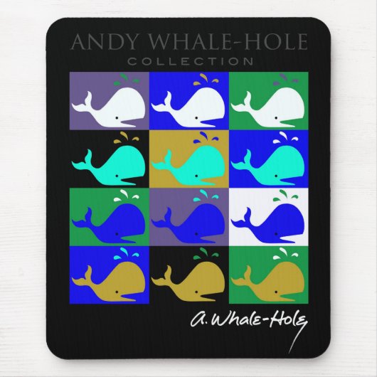 Umgekehrtes FarbeAndy Whale-Hole™_12 Platte Mousepad (Vorne)