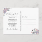 Umgekehrtes geometrisches Datum der Hochzeitung Ankündigungspostkarte (Rückseite)